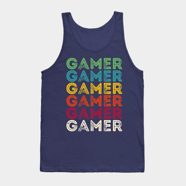 gamer vintage retro Tank Top by Gaming champion